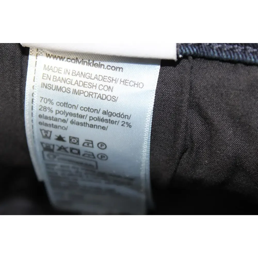 Calvin Klein Mens Jeans Standard Straight Dark Wash Blue 34x32